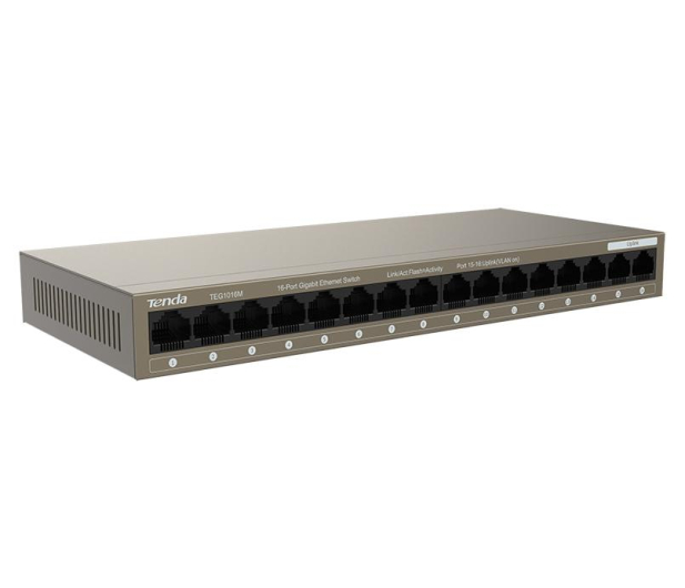 Tenda TEG1016M 16 portów Gigabit Ethernet stalowa obudowa - 1375597 - zdjęcie